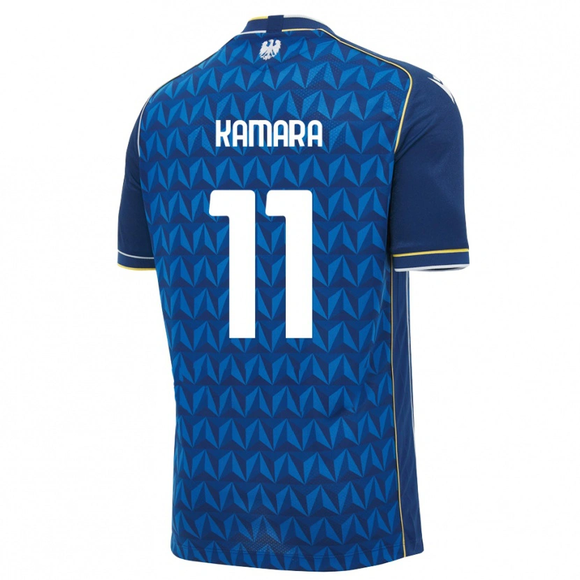 Danxen Kinderen Hassane Kamara #11 Koninklijk Blauw Wit Blauw Uitshirt Uittenue 2026/27 T-Shirt België