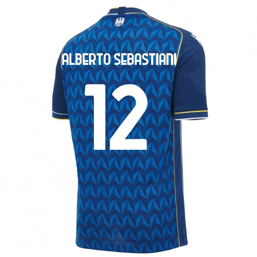 Danxen Kinderen José Alberto Sebastiani #12 Koninklijk Blauw Wit Blauw Uitshirt Uittenue 2026/27 T-Shirt België
