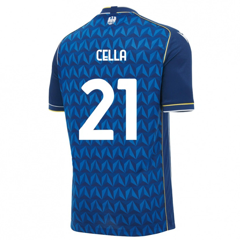 Danxen Kinderen Leonardo Cella #21 Koninklijk Blauw Wit Blauw Uitshirt Uittenue 2026/27 T-Shirt België