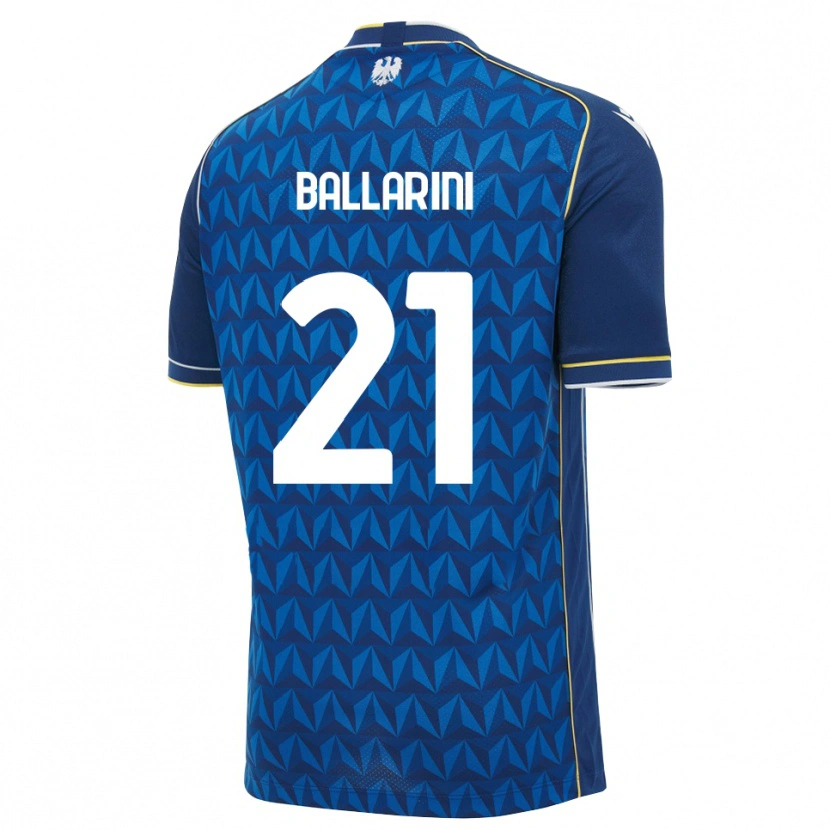 Danxen Kinderen Marco Ballarini #21 Koninklijk Blauw Wit Blauw Uitshirt Uittenue 2026/27 T-Shirt België