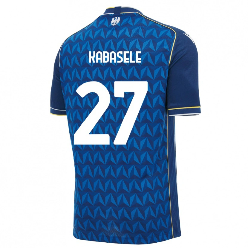 Danxen Kinderen Christian Kabasele #27 Koninklijk Blauw Wit Blauw Uitshirt Uittenue 2026/27 T-Shirt België