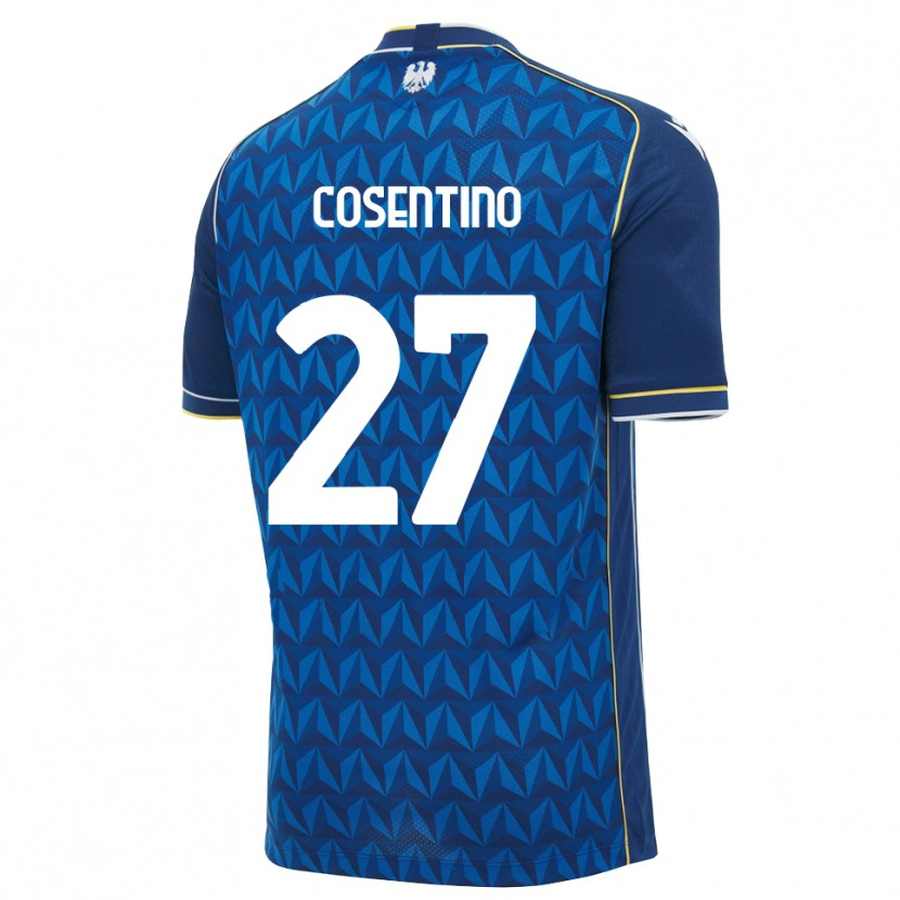 Danxen Kinderen Sergio Cosentino #27 Koninklijk Blauw Wit Blauw Uitshirt Uittenue 2026/27 T-Shirt België