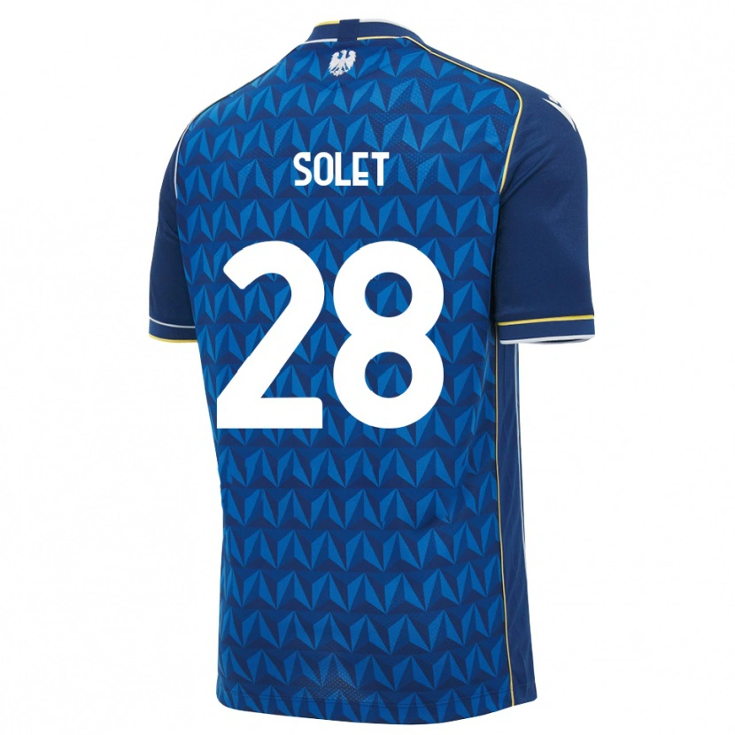 Danxen Kinderen Oumar Solet #28 Koninklijk Blauw Wit Blauw Uitshirt Uittenue 2026/27 T-Shirt België