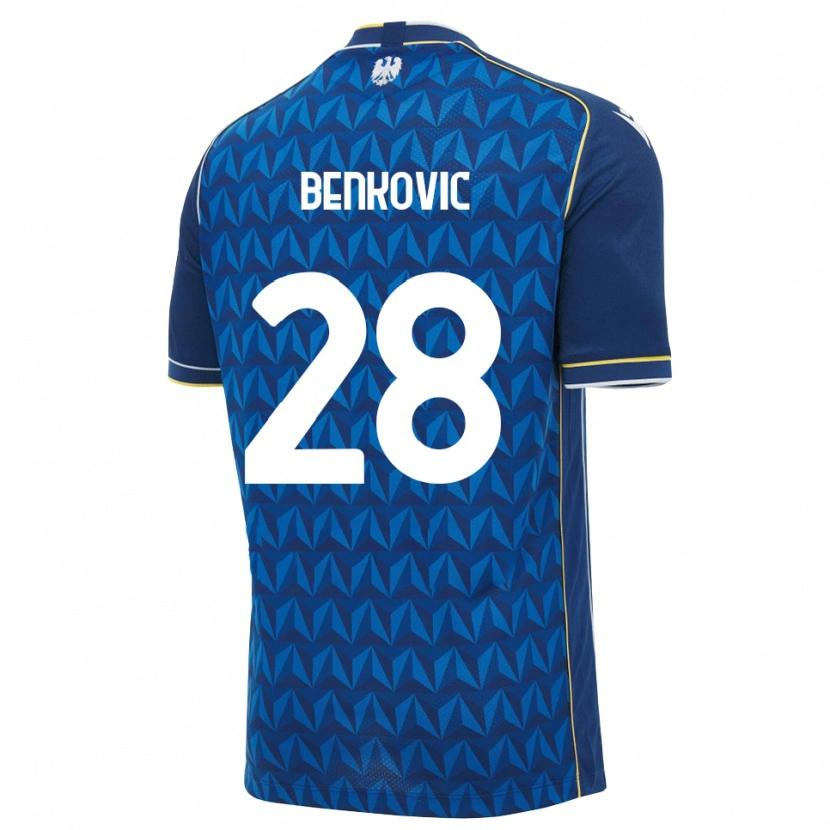 Danxen Kinderen Filip Benkovic #28 Koninklijk Blauw Wit Blauw Uitshirt Uittenue 2026/27 T-Shirt België