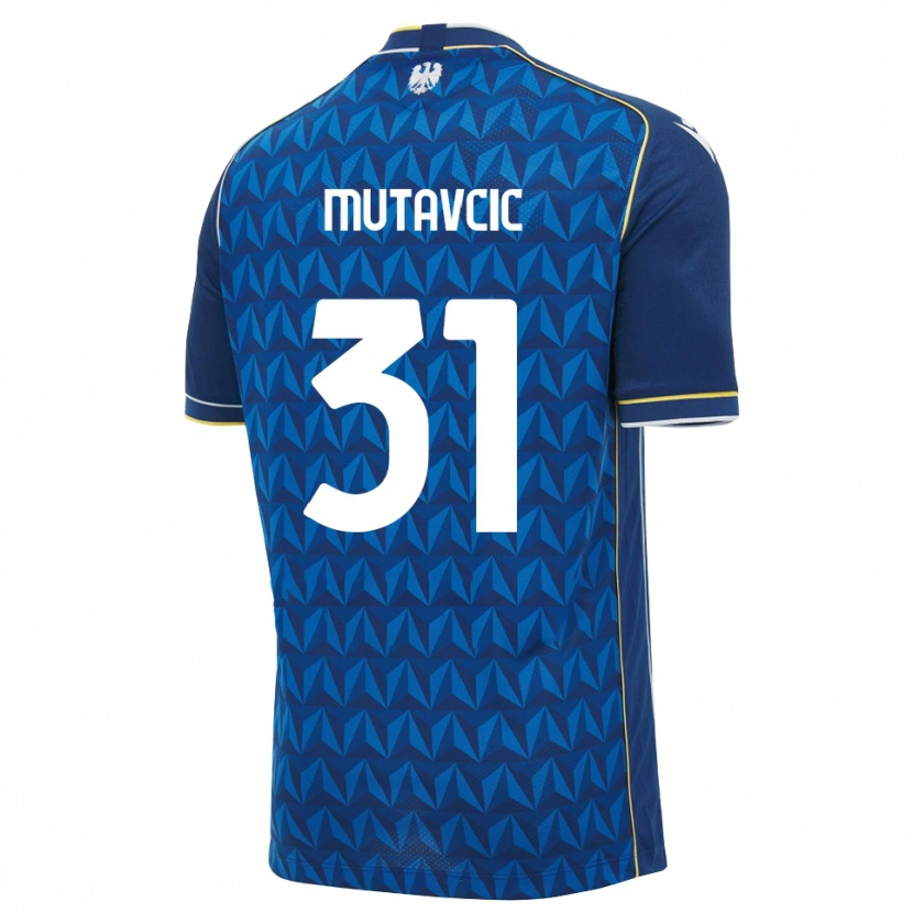 Danxen Kinderen Jan Mutavcic #31 Koninklijk Blauw Wit Blauw Uitshirt Uittenue 2026/27 T-Shirt België