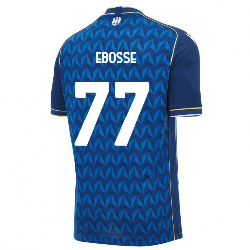 Danxen Kinderen Enzo Ebosse #77 Koninklijk Blauw Wit Blauw Uitshirt Uittenue 2026/27 T-Shirt België