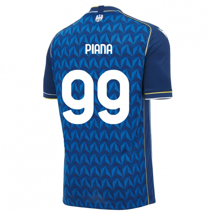 Danxen Kinderen Edoardo Piana #99 Koninklijk Blauw Wit Blauw Uitshirt Uittenue 2026/27 T-Shirt België