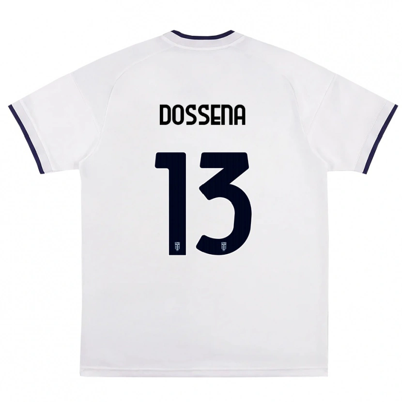 Danxen Kinderen Alberto Dossena #13 Wit Rood Koninklijk Blauw Uitshirt Uittenue 2026/27 T-Shirt België