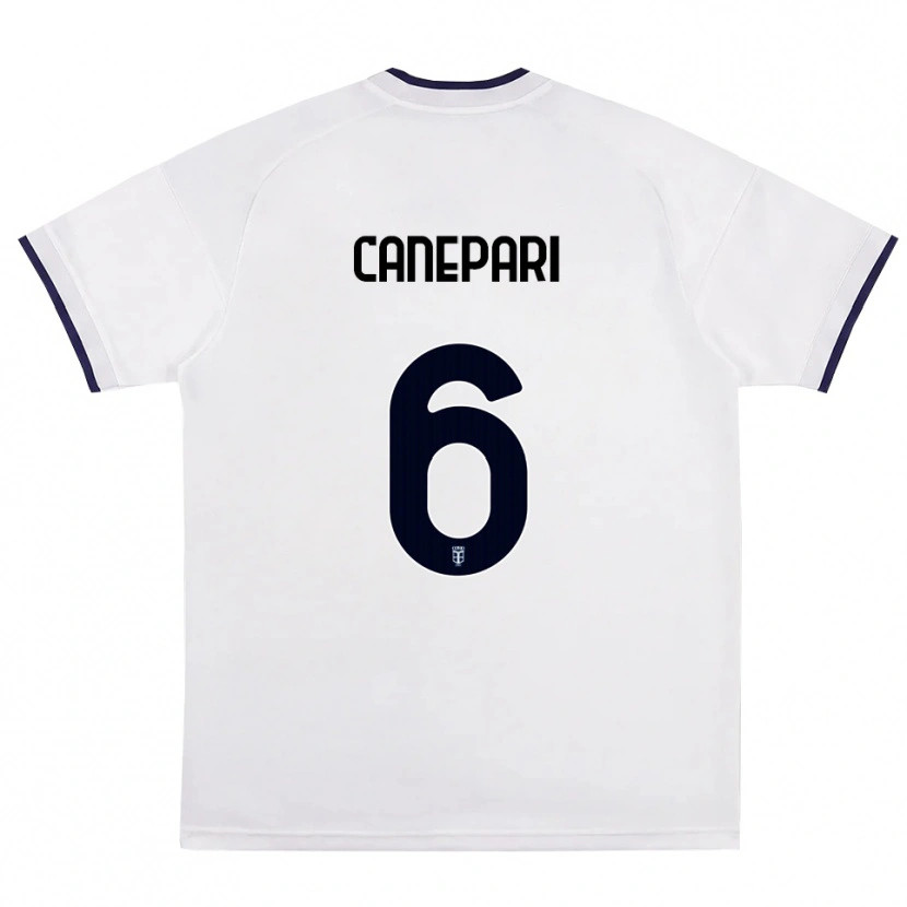 Danxen Kinderen Lorenzo Canepari #6 Wit Rood Koninklijk Blauw Uitshirt Uittenue 2026/27 T-Shirt België