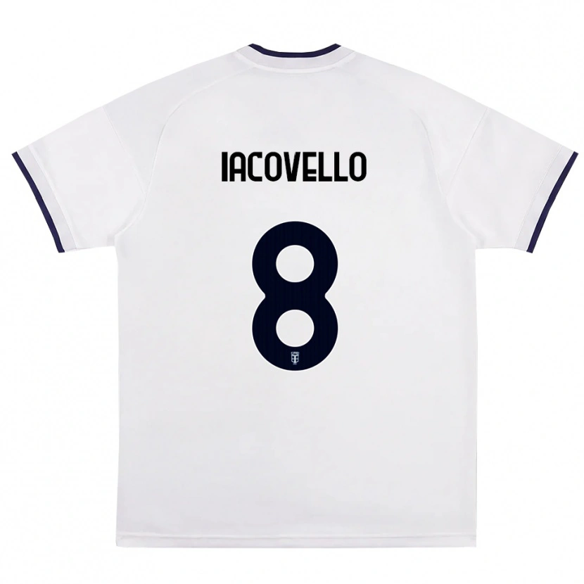 Danxen Kinderen Mattia Iacovello #8 Wit Rood Koninklijk Blauw Uitshirt Uittenue 2026/27 T-Shirt België
