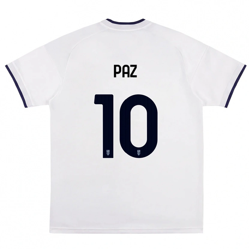 Danxen Kinderen Nico Paz #10 Wit Rood Koninklijk Blauw Uitshirt Uittenue 2026/27 T-Shirt België