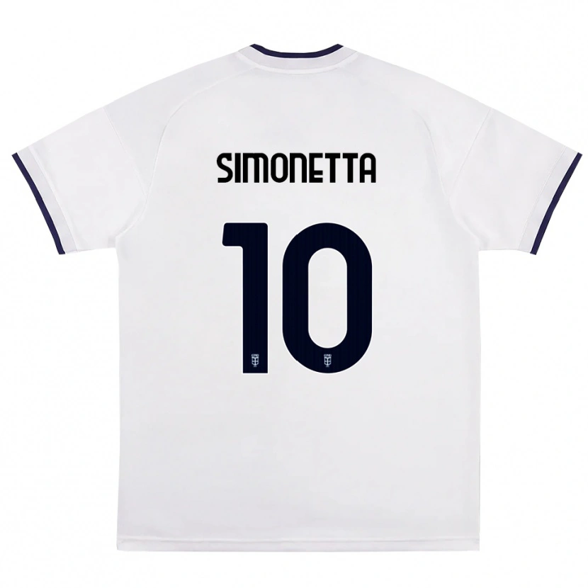 Danxen Kinderen Jacopo Simonetta #10 Wit Rood Koninklijk Blauw Uitshirt Uittenue 2026/27 T-Shirt België