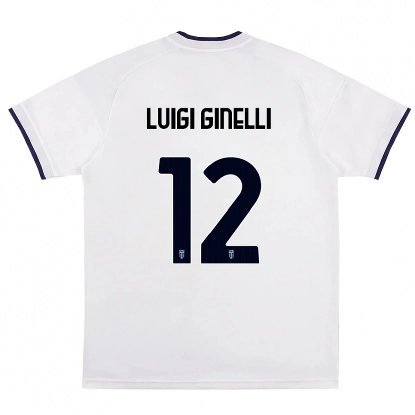 Danxen Kinderen Lorenzo Luigi Ginelli #12 Wit Rood Koninklijk Blauw Uitshirt Uittenue 2026/27 T-Shirt België