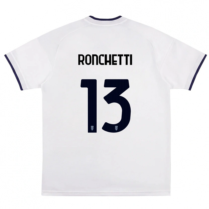 Danxen Kinderen Fabio Ronchetti #13 Wit Rood Koninklijk Blauw Uitshirt Uittenue 2026/27 T-Shirt België