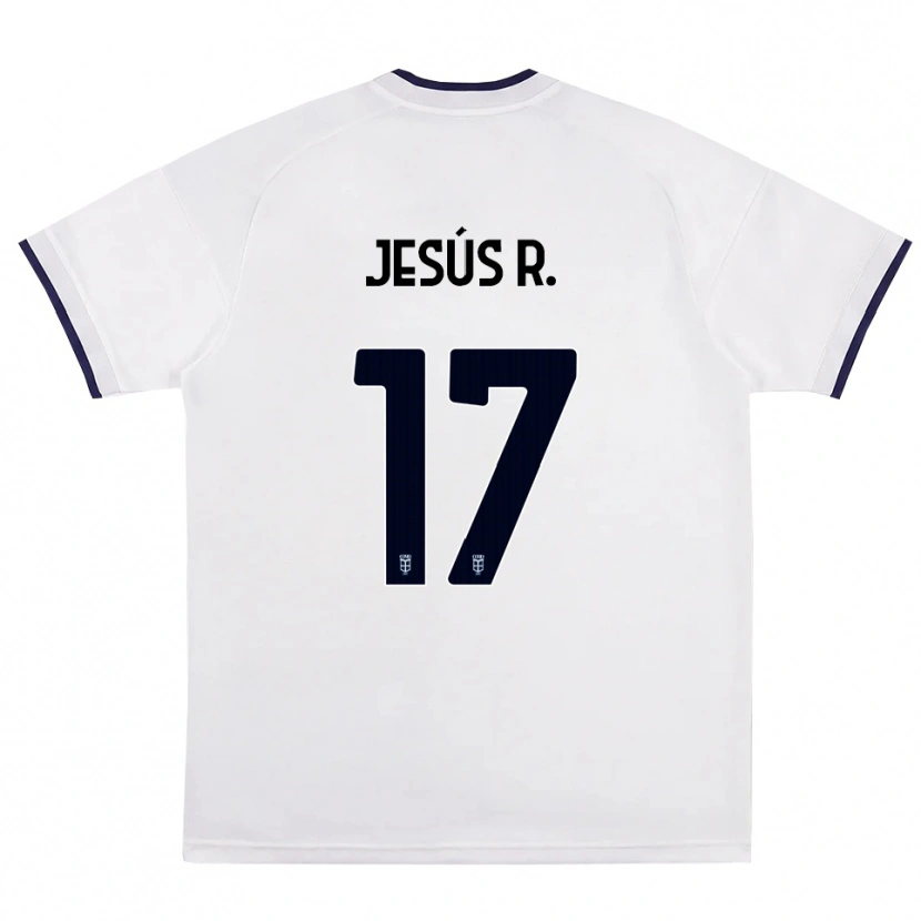 Danxen Kinderen Jesús Rodríguez #17 Wit Rood Koninklijk Blauw Uitshirt Uittenue 2026/27 T-Shirt België