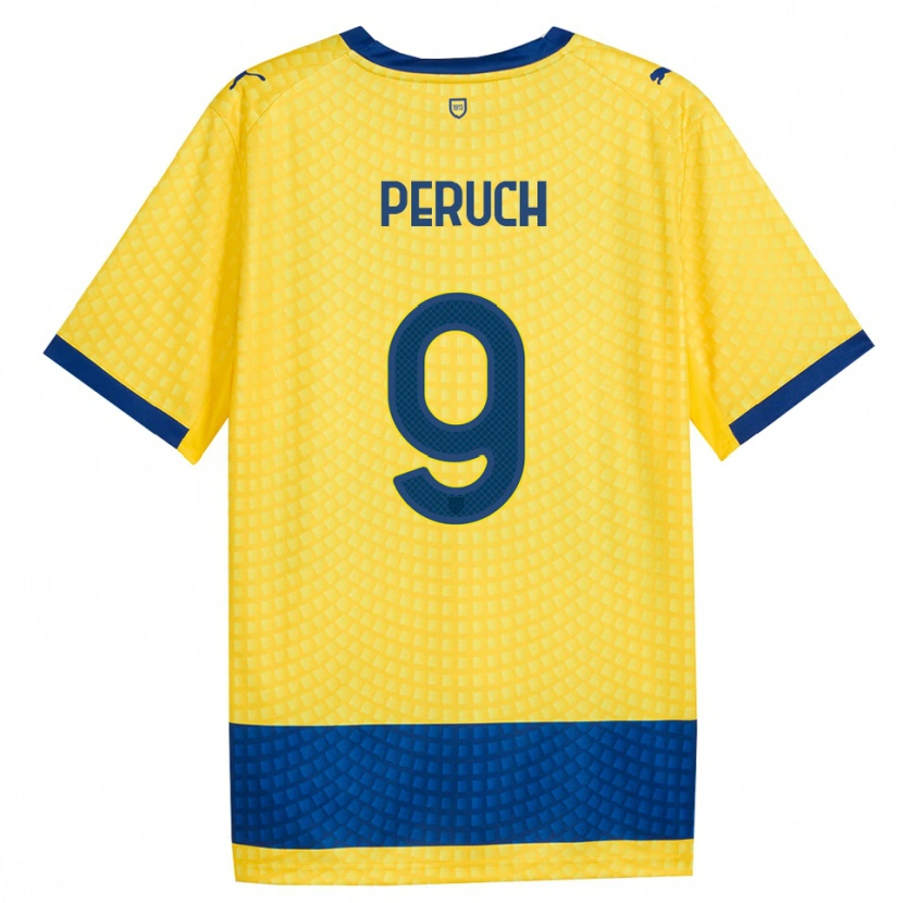 Danxen Kinderen Pietro Peruch #9 Geel Blauw Zwart Uitshirt Uittenue 2026/27 T-Shirt België