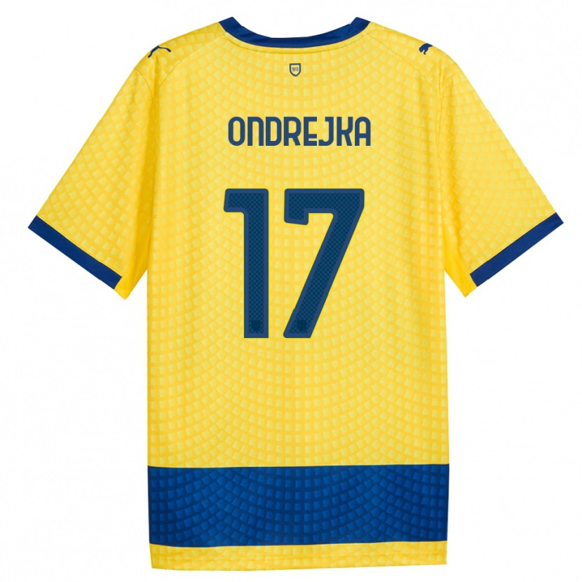 Danxen Kinderen Jacob Ondrejka #17 Geel Blauw Zwart Uitshirt Uittenue 2026/27 T-Shirt België