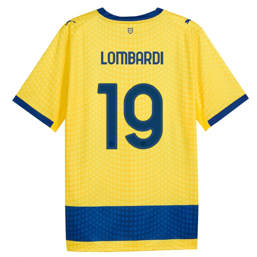 Danxen Kinderen Gabriel Lombardi #19 Geel Blauw Zwart Uitshirt Uittenue 2026/27 T-Shirt België