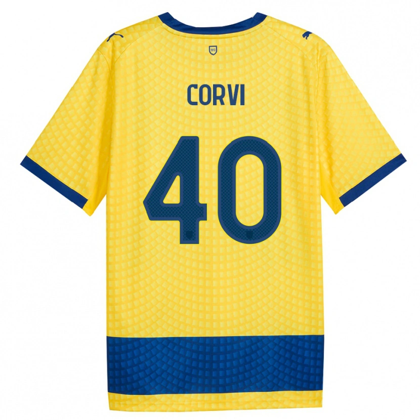Danxen Kinderen Edoardo Corvi #40 Geel Blauw Zwart Uitshirt Uittenue 2026/27 T-Shirt België