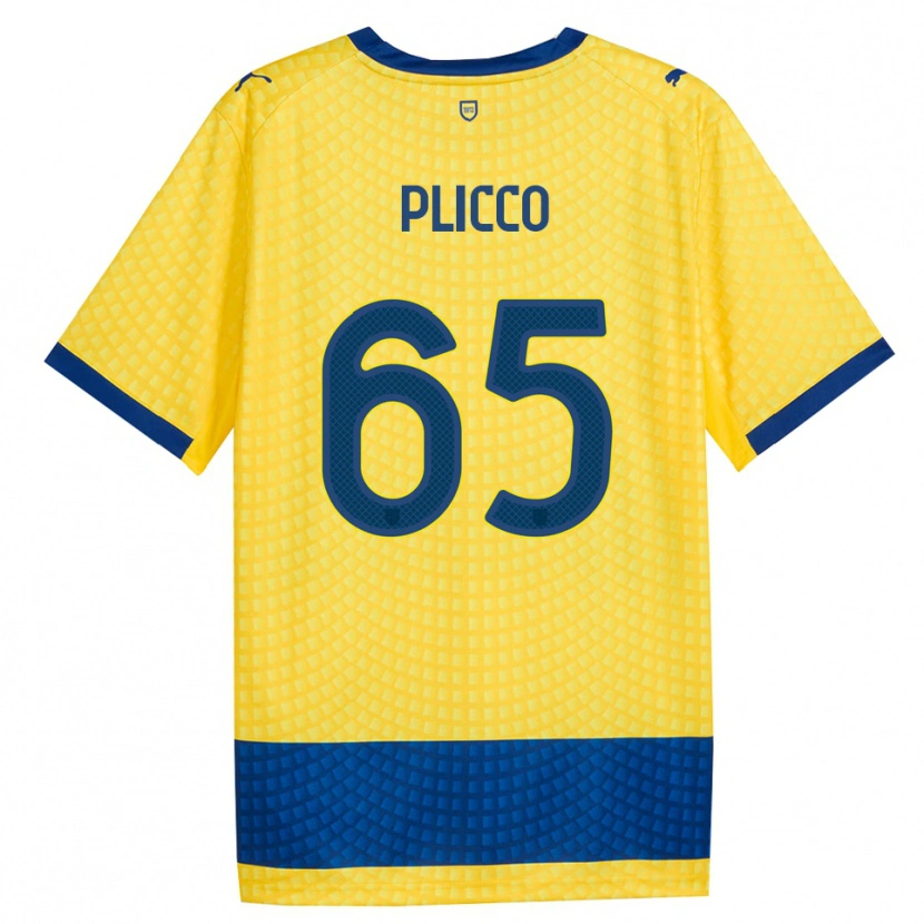 Danxen Kinderen Elia Plicco #65 Geel Blauw Zwart Uitshirt Uittenue 2026/27 T-Shirt België