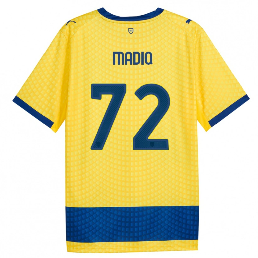 Danxen Kinderen Abdelaziz Madiq #72 Geel Blauw Zwart Uitshirt Uittenue 2026/27 T-Shirt België