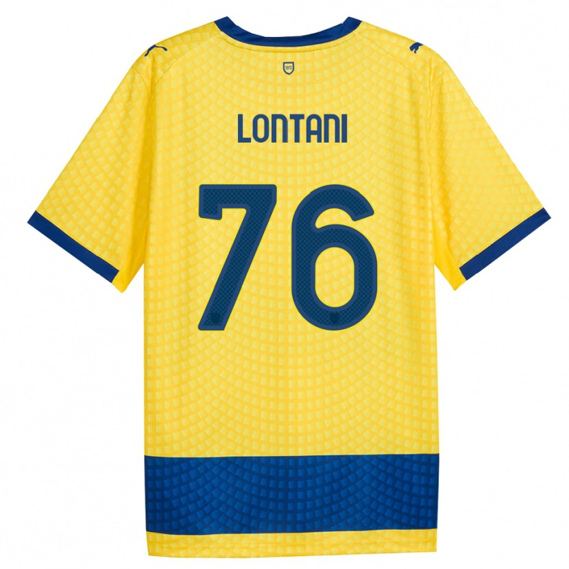 Danxen Kinderen Simone Lontani #76 Geel Blauw Zwart Uitshirt Uittenue 2026/27 T-Shirt België