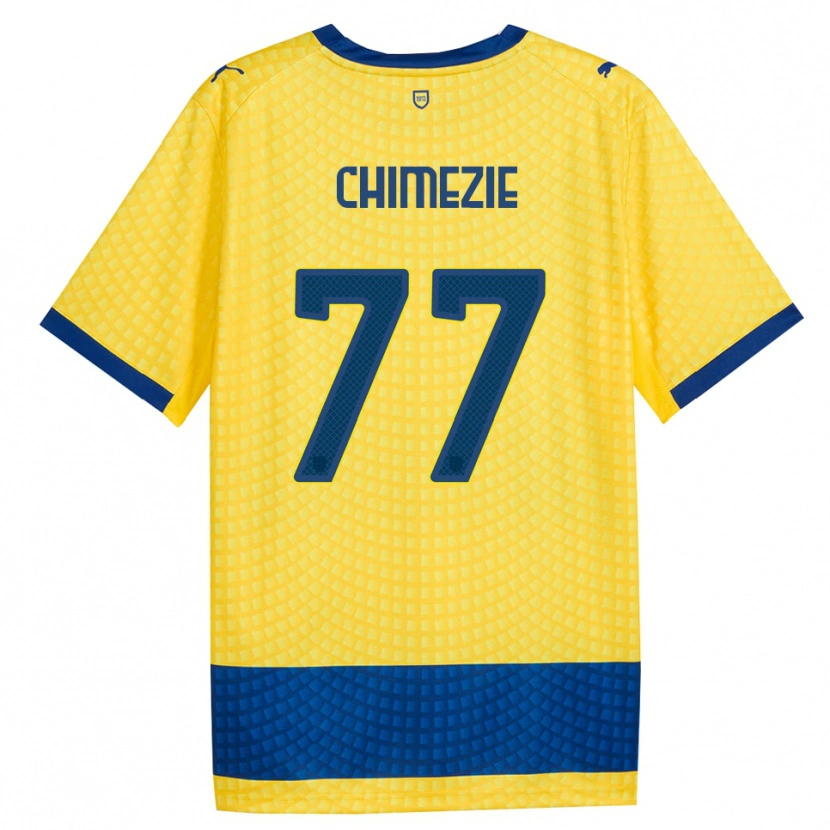 Danxen Kinderen Giorgio Chimezie #77 Geel Blauw Zwart Uitshirt Uittenue 2026/27 T-Shirt België