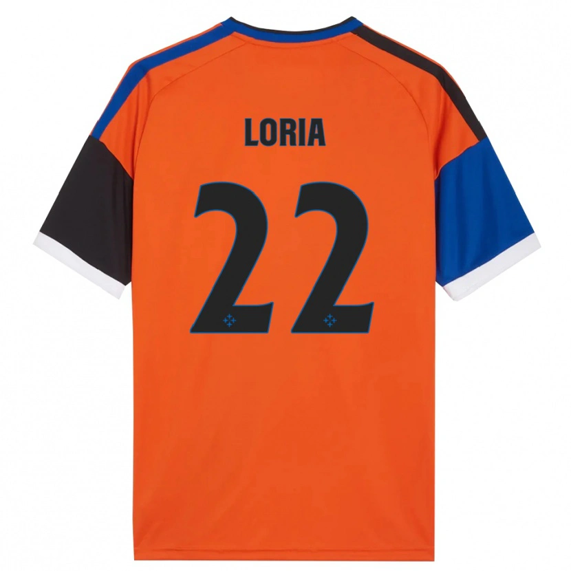 Danxen Kinderen Leonardo Loria #22 Oranje Blauw Zwart Wit Uitshirt Uittenue 2026/27 T-Shirt België