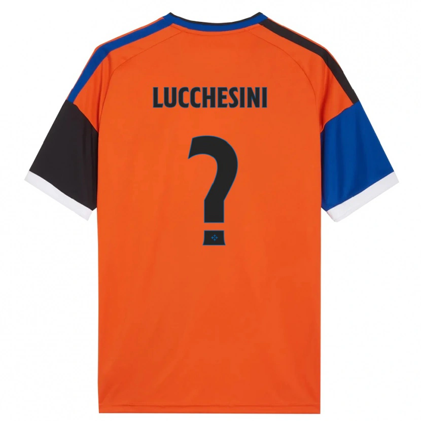 Danxen Kinderen Francesco Lucchesini #0 Oranje Blauw Zwart Wit Uitshirt Uittenue 2026/27 T-Shirt België