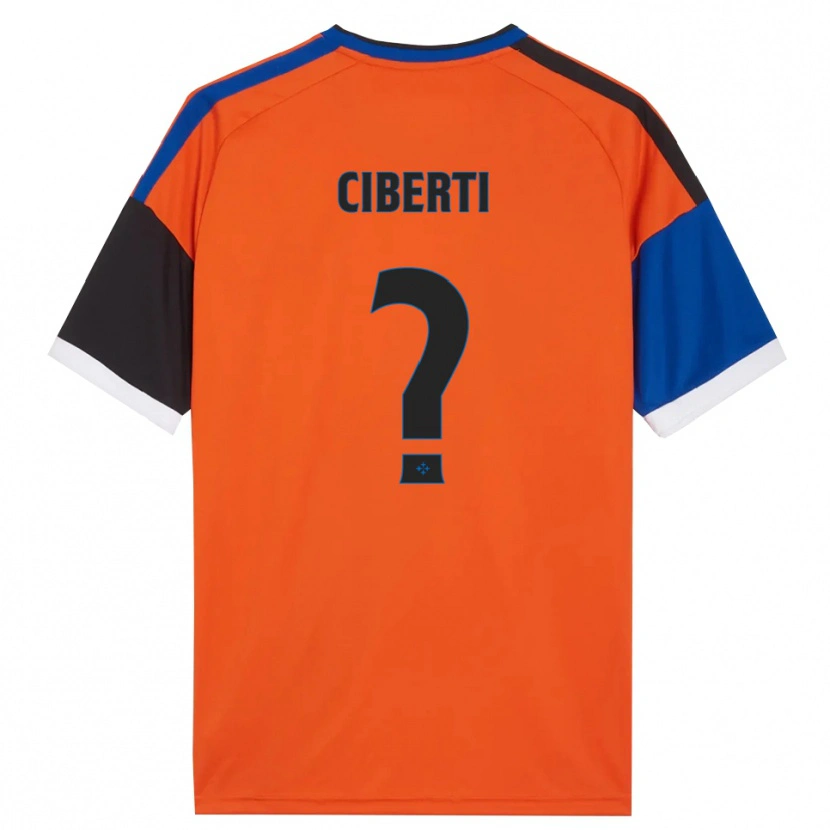 Danxen Kinderen Martino Ciberti #0 Oranje Blauw Zwart Wit Uitshirt Uittenue 2026/27 T-Shirt België