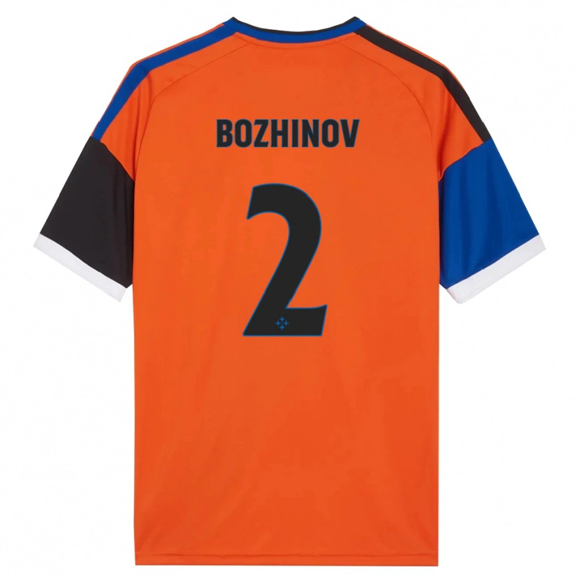 Danxen Kinderen Rosen Bozhinov #2 Oranje Blauw Zwart Wit Uitshirt Uittenue 2026/27 T-Shirt België