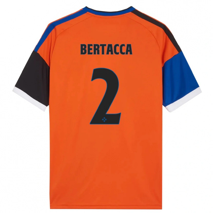 Danxen Kinderen Samuele Bertacca #2 Oranje Blauw Zwart Wit Uitshirt Uittenue 2026/27 T-Shirt België
