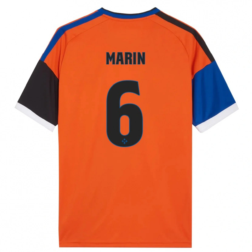 Danxen Kinderen Marius Marin #6 Oranje Blauw Zwart Wit Uitshirt Uittenue 2026/27 T-Shirt België