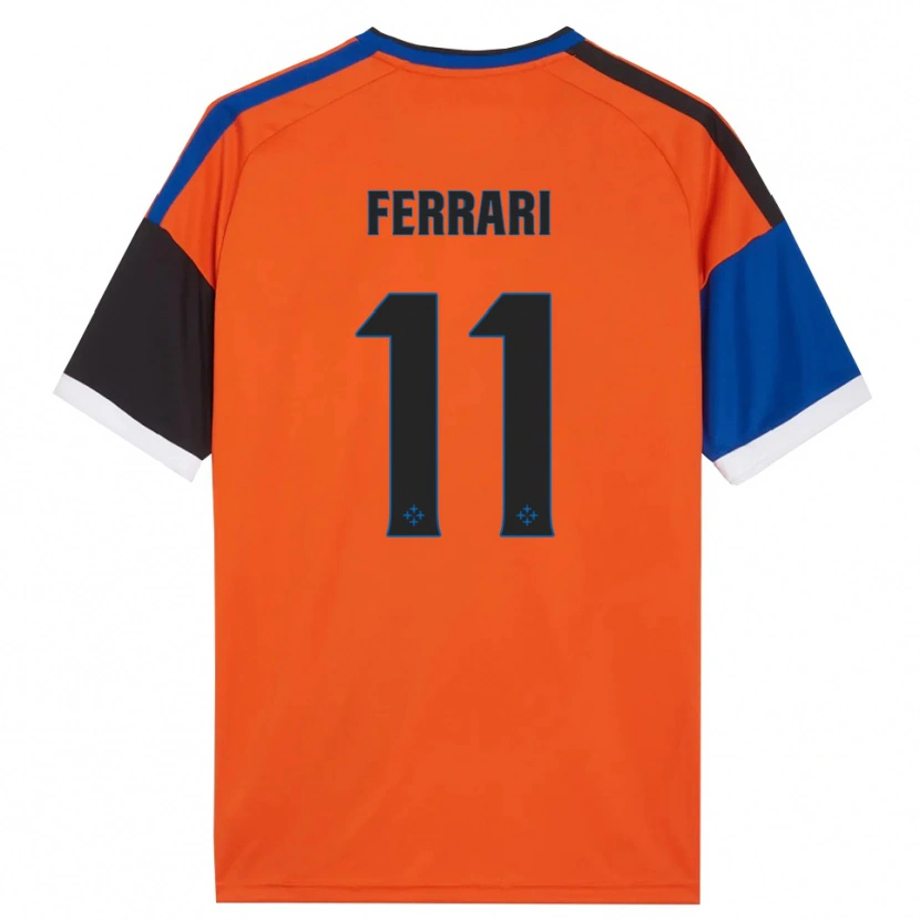 Danxen Kinderen Tommaso Ferrari #11 Oranje Blauw Zwart Wit Uitshirt Uittenue 2026/27 T-Shirt België