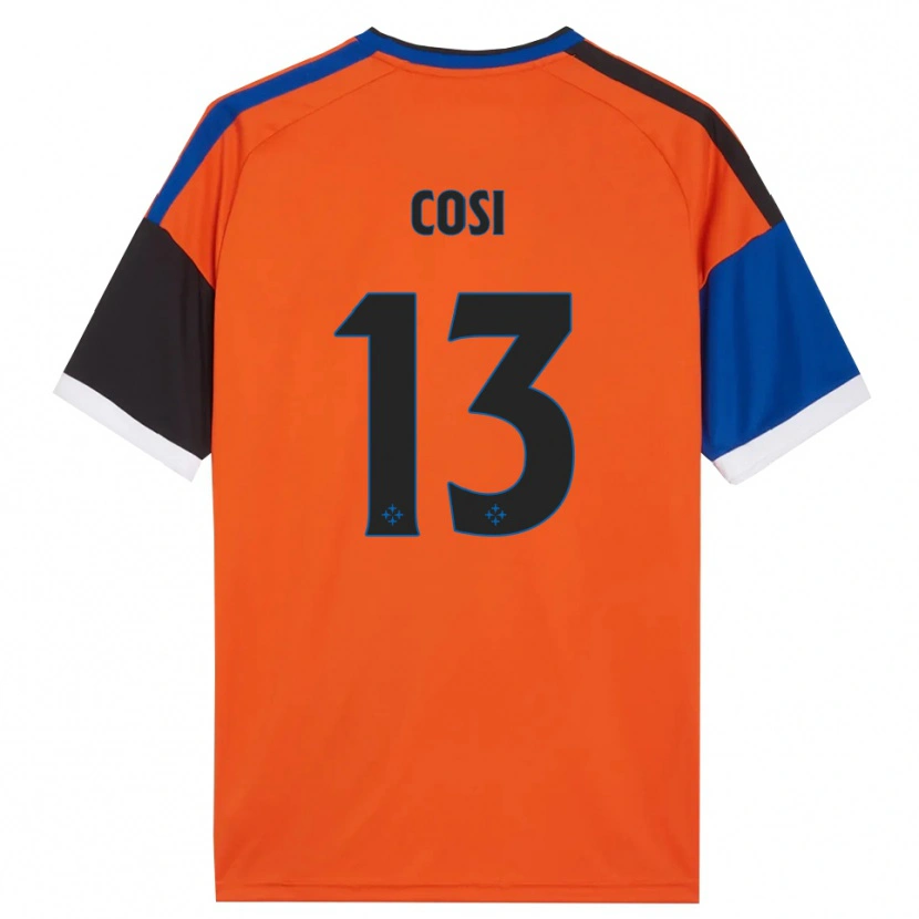 Danxen Kinderen Tommaso Cosi #13 Oranje Blauw Zwart Wit Uitshirt Uittenue 2026/27 T-Shirt België