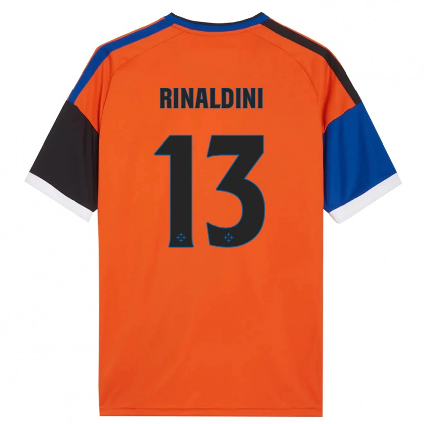 Danxen Kinderen Duccio Rinaldini #13 Oranje Blauw Zwart Wit Uitshirt Uittenue 2026/27 T-Shirt België