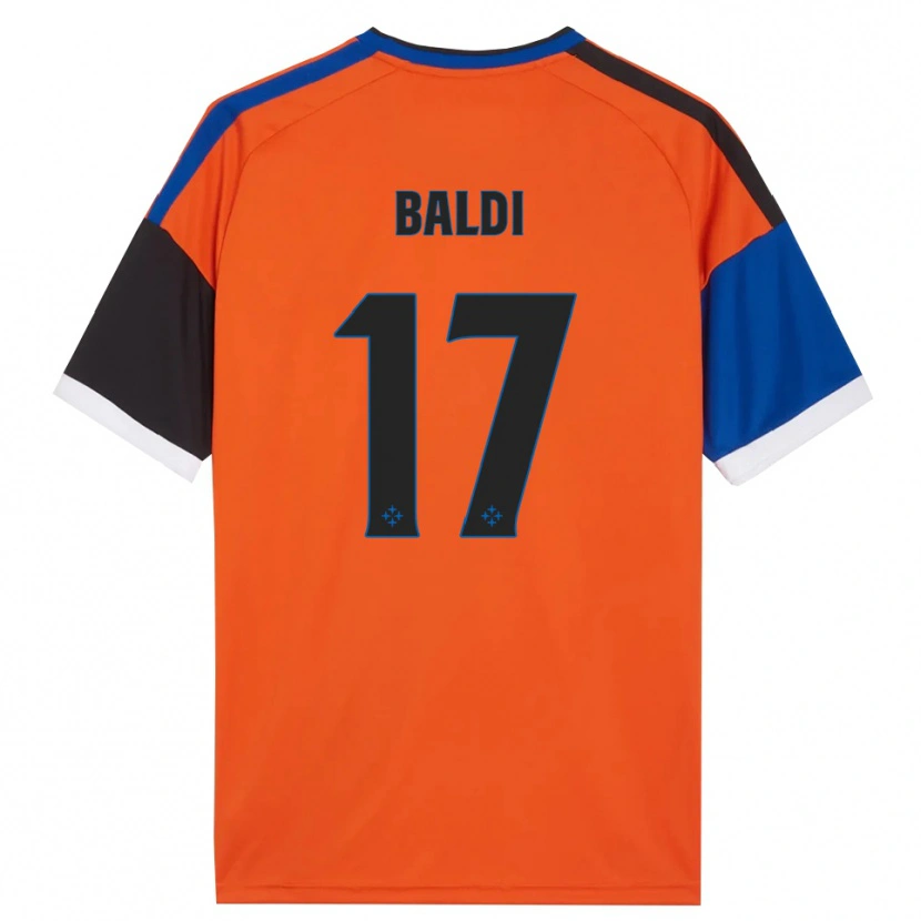 Danxen Kinderen Andrea Baldi #17 Oranje Blauw Zwart Wit Uitshirt Uittenue 2026/27 T-Shirt België