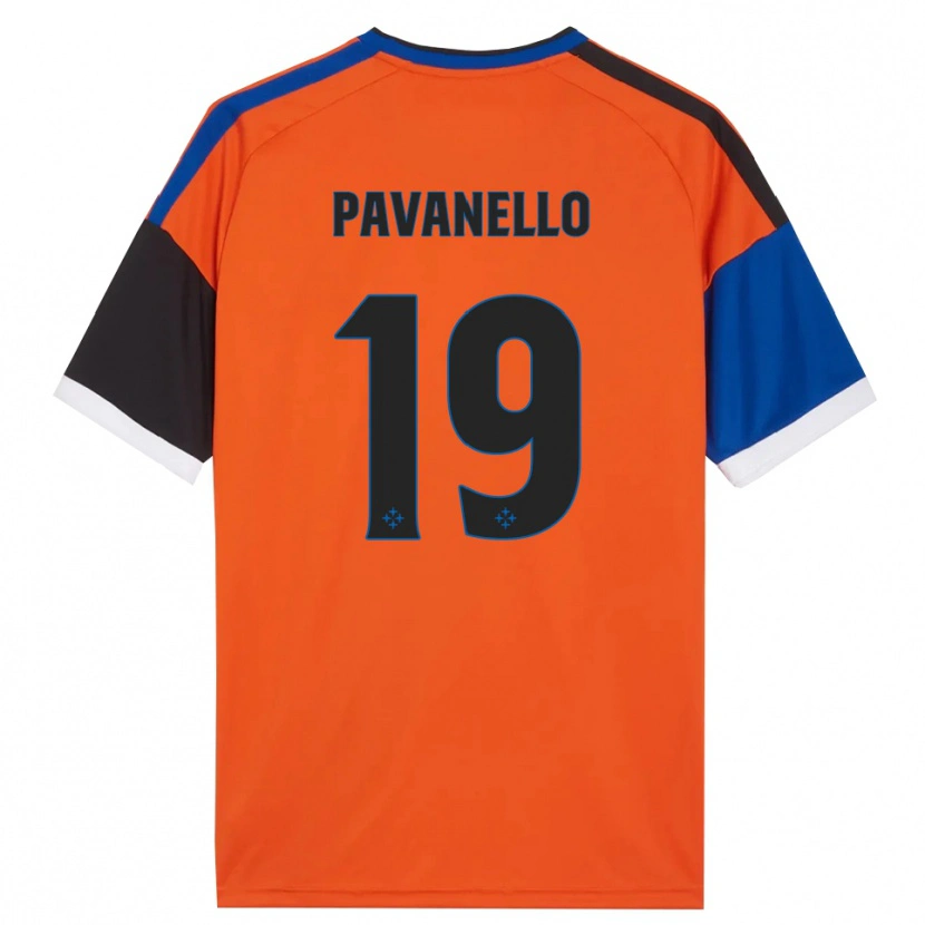 Danxen Kinderen Andrea Pavanello #19 Oranje Blauw Zwart Wit Uitshirt Uittenue 2026/27 T-Shirt België