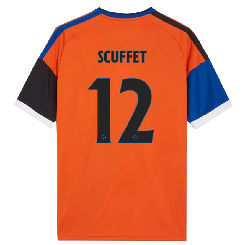 Danxen Kinderen Simone Scuffet #12 Oranje Blauw Zwart Wit Uitshirt Uittenue 2026/27 T-Shirt België