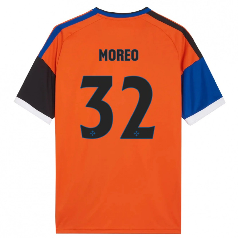 Danxen Kinderen Stefano Moreo #32 Oranje Blauw Zwart Wit Uitshirt Uittenue 2026/27 T-Shirt België