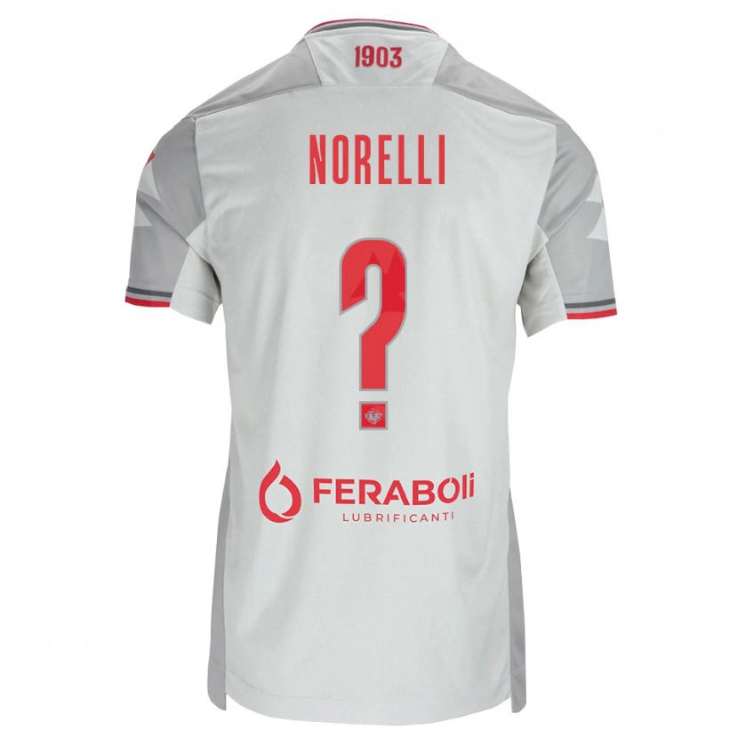 Danxen Kinderen Cristian Norelli #0 Grijs Wit Rood Uitshirt Uittenue 2026/27 T-Shirt België