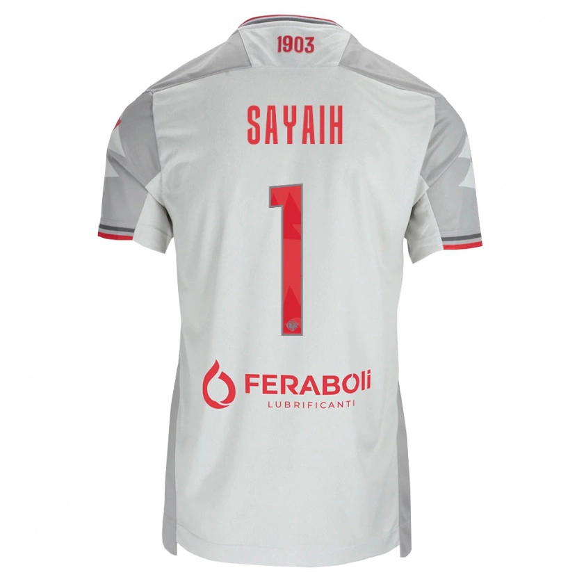 Danxen Kinderen Ilyas Sayaih #1 Grijs Wit Rood Uitshirt Uittenue 2026/27 T-Shirt België