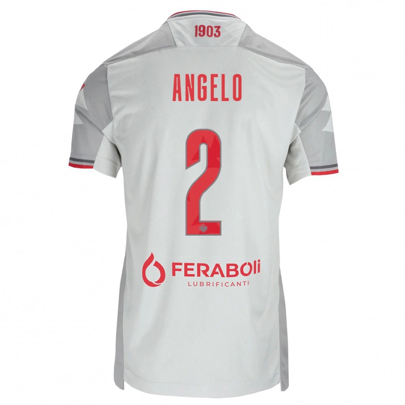 Danxen Kinderen Angelo Antonio Di Palma #2 Grijs Wit Rood Uitshirt Uittenue 2026/27 T-Shirt België