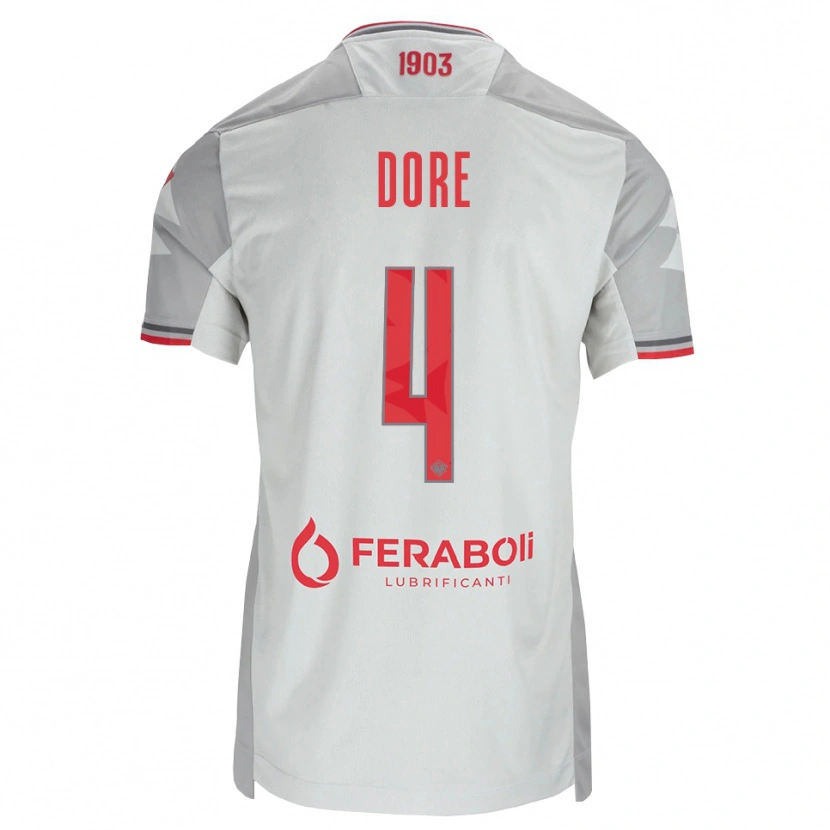 Danxen Kinderen Salvatore Dore #4 Grijs Wit Rood Uitshirt Uittenue 2026/27 T-Shirt België