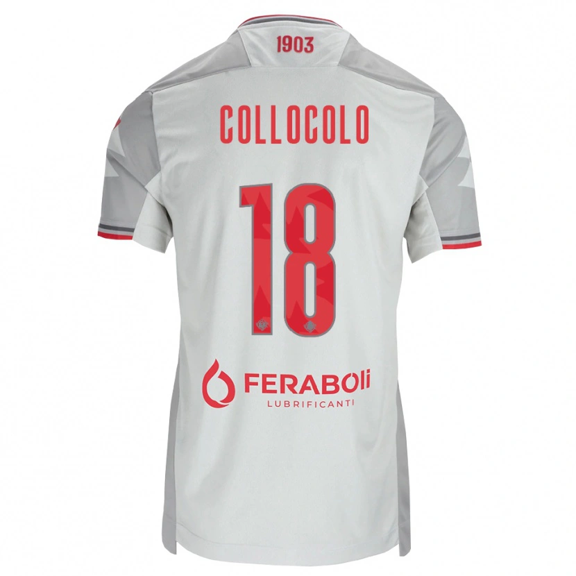 Danxen Kinderen Michele Collocolo #18 Grijs Wit Rood Uitshirt Uittenue 2026/27 T-Shirt België