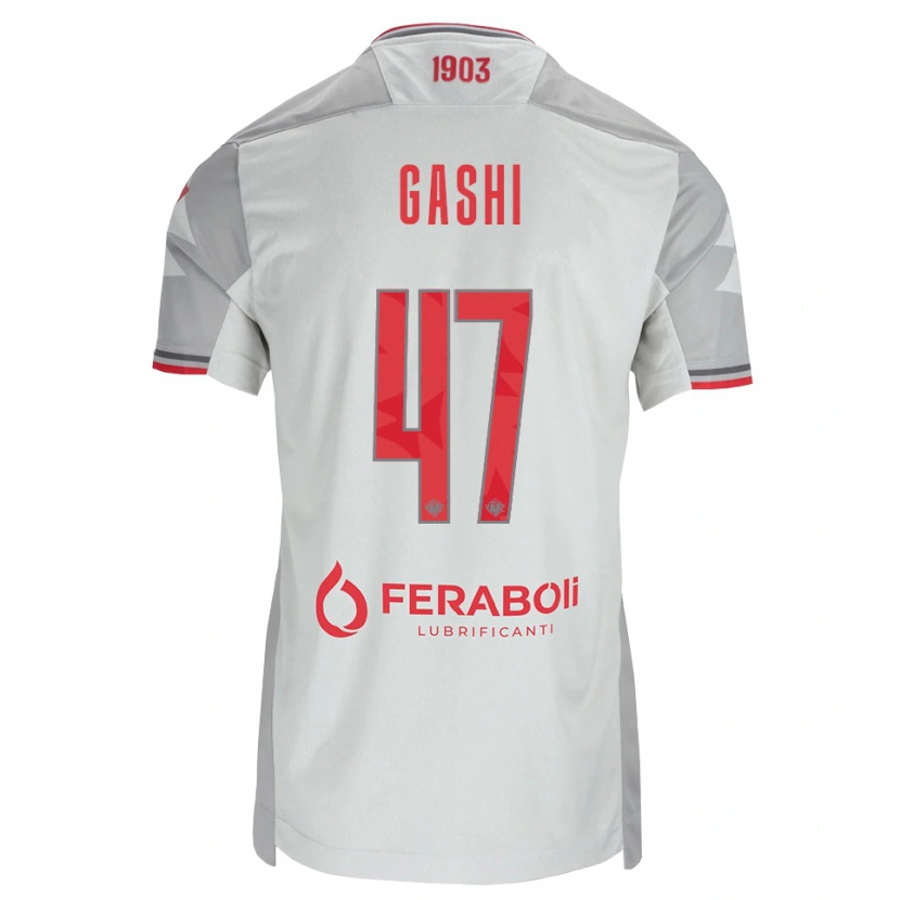 Danxen Kinderen Eduart Gashi #47 Grijs Wit Rood Uitshirt Uittenue 2026/27 T-Shirt België