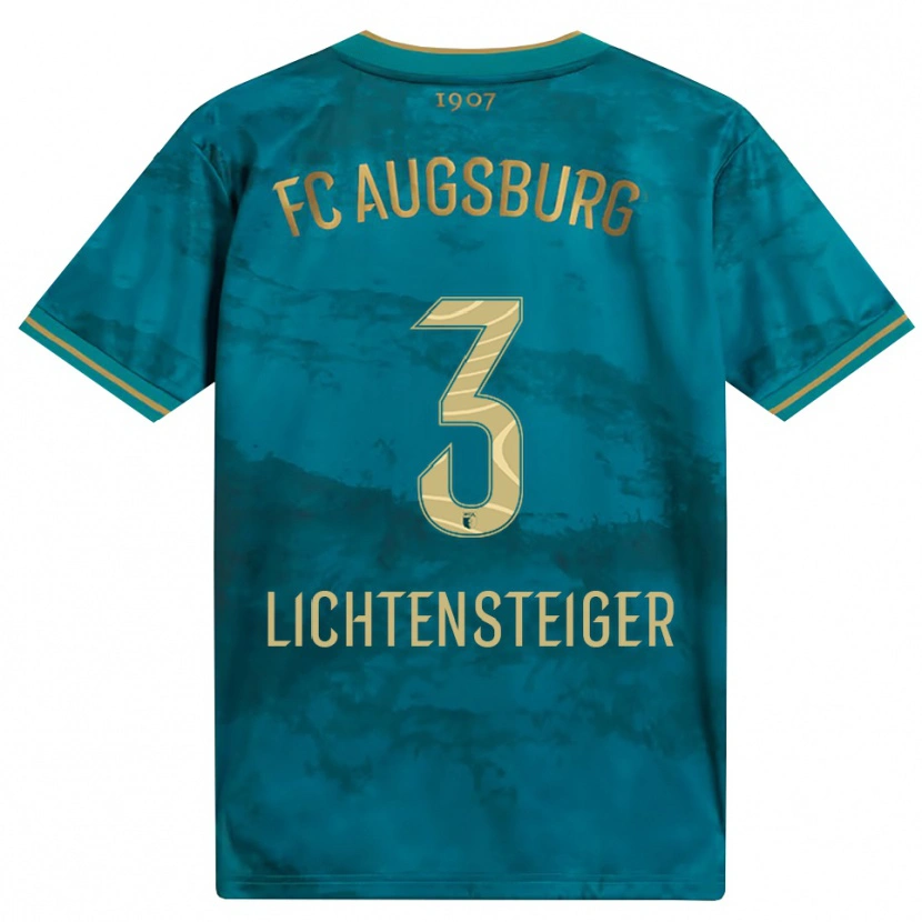 Danxen Kinderen David Lichtensteiger #3 Groen Bruin Uitshirt Uittenue 2026/27 T-Shirt België