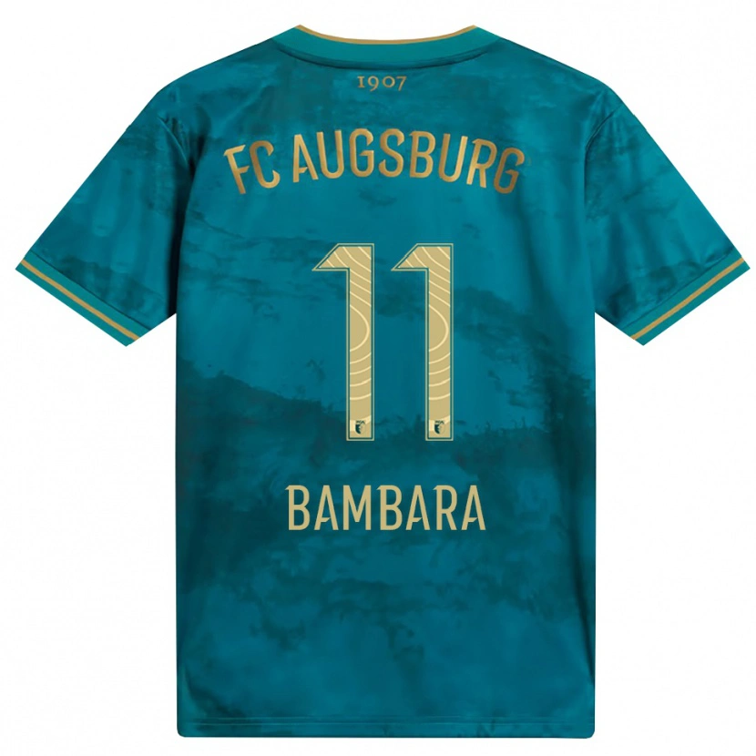 Danxen Kinderen Jermaine Bambara #11 Groen Bruin Uitshirt Uittenue 2026/27 T-Shirt België