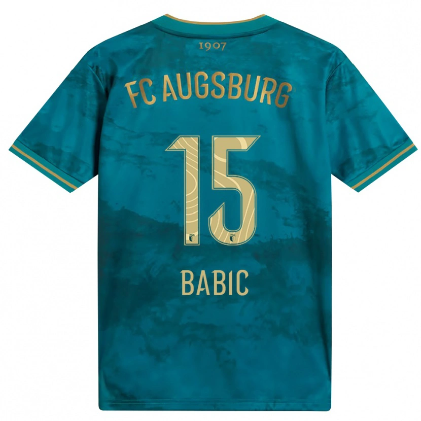 Danxen Kinderen David Babic #15 Groen Bruin Uitshirt Uittenue 2026/27 T-Shirt België