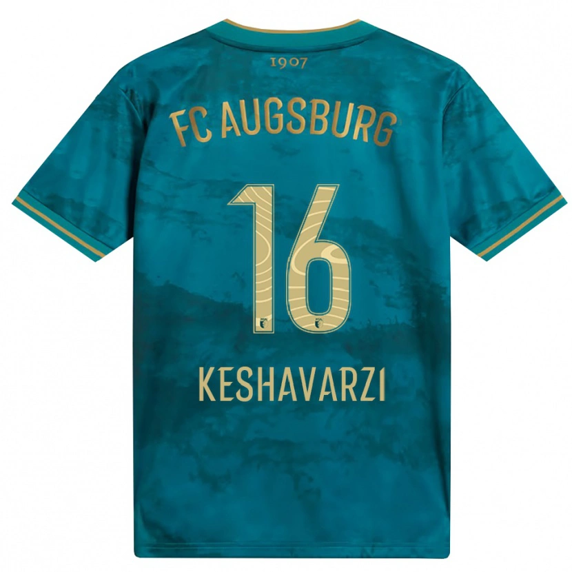 Danxen Kinderen Nicolas Keshavarzi #16 Groen Bruin Uitshirt Uittenue 2026/27 T-Shirt België